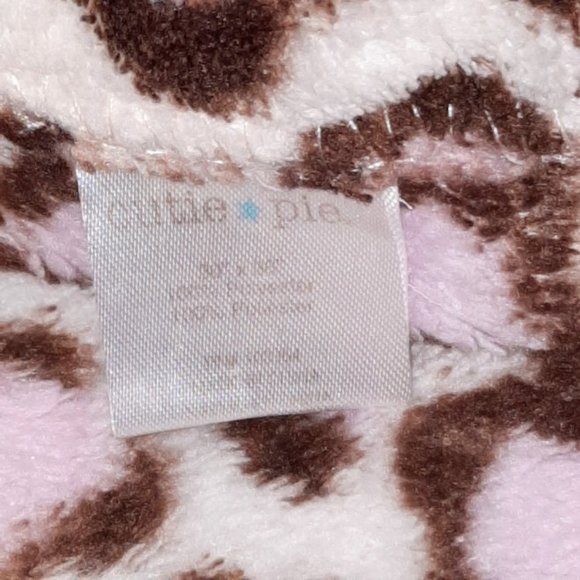 2014 Cutie Pie Leopard Pink Soft Fleece Baby Security Blanket Lovey 36" X 31" - Picture 4 of 4